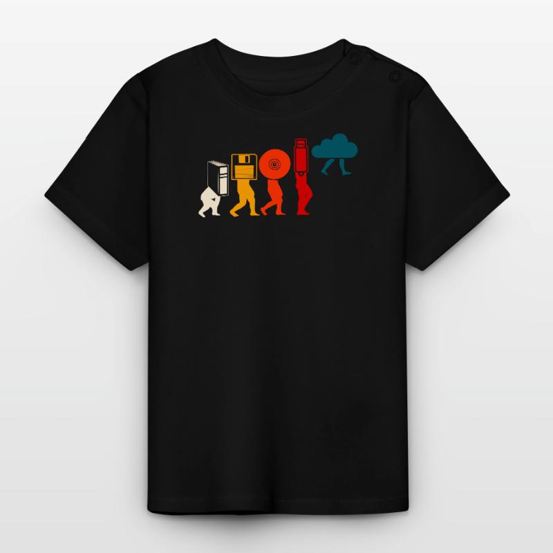 Cloud Programmer Evolution. Baby Bio-T-Shirt mit Rundhals