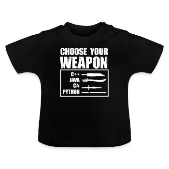 Programmation Python, programmeur, codeur - T-shirt bio col rond Bébé - noir - Devant