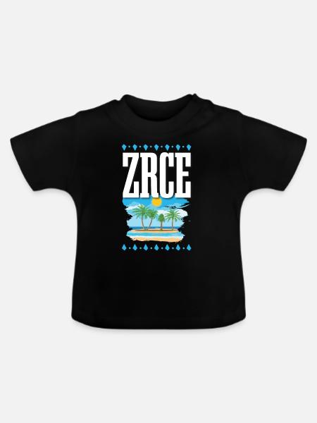 Zrce - Baby Bio-T-Shirt mit Rundhals - Schwarz