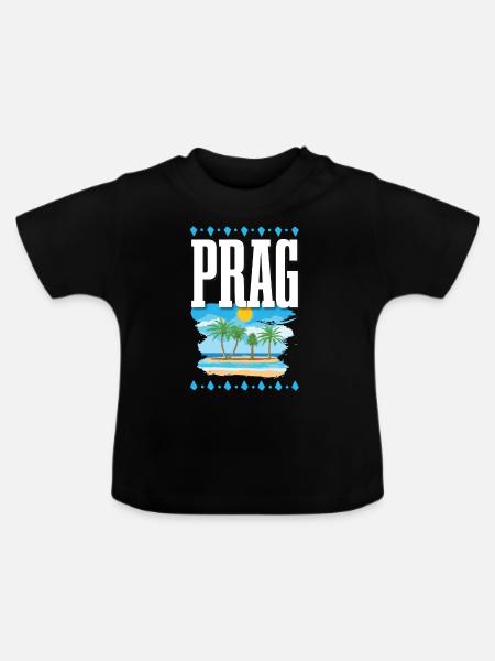 Prag - Baby Bio-T-Shirt mit Rundhals - Schwarz