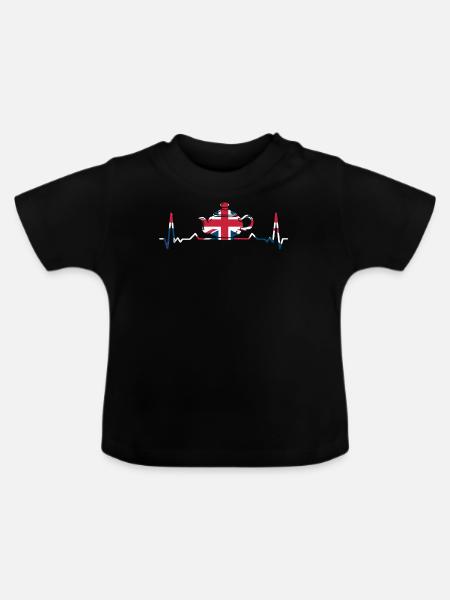 Teeliebhaber, Teetrinker, Teezeit - Baby Bio-T-Shirt mit Rundhals - Schwarz