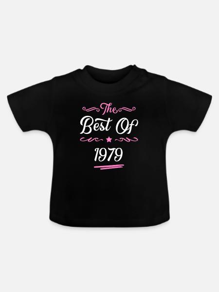1979 best of - Baby Bio-T-Shirt mit Rundhals - Schwarz