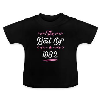 1982 best of - Baby Organic T-Shirt with Round Neck - black - Front