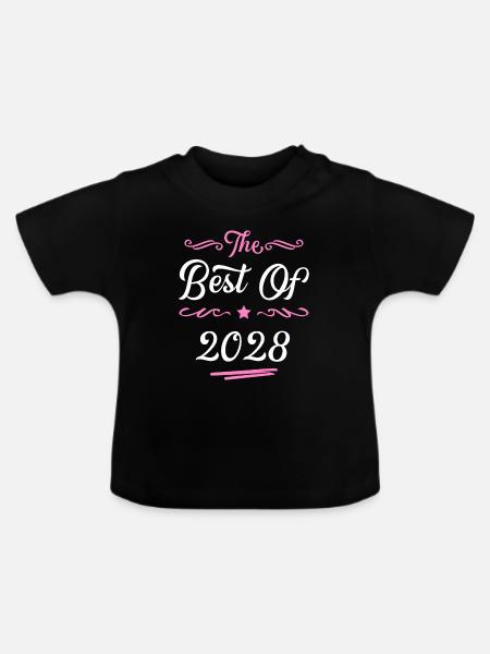 2028 best of - Baby Bio-T-Shirt mit Rundhals - Schwarz