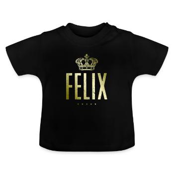 Felix - Baby Bio-T-Shirt mit Rundhals - Schwarz - Vorne
