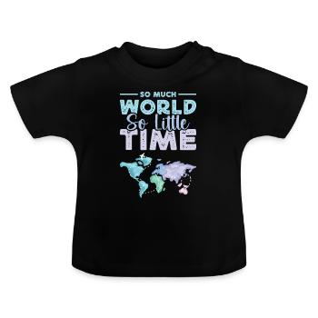 Tant de monde si peu de voyage dans le temps Touriste - T-shirt bio col rond Bébé - noir - Devant
