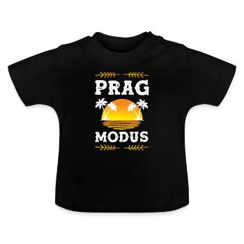 Prague Mode - T-shirt bio col rond Bébé - noir - Devant