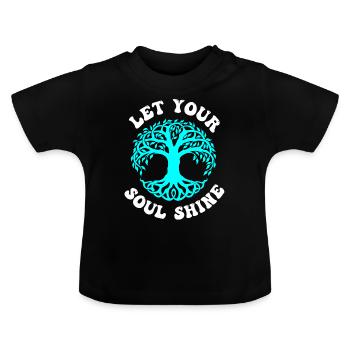Mettez votre âme briller, chakra Astrologie - T-shirt bio col rond Bébé - noir - Devant