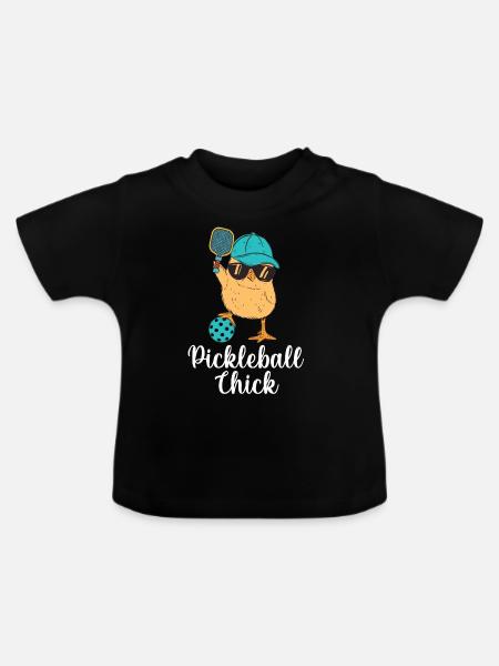 Pickleball-Chic, Pickleball-Spieler - Baby Bio-T-Shirt mit Rundhals - Schwarz