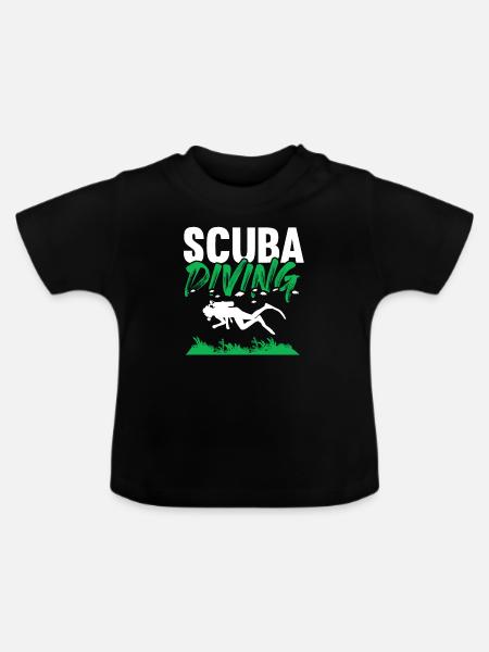 scuba tauchen - Baby Bio-T-Shirt mit Rundhals - Schwarz