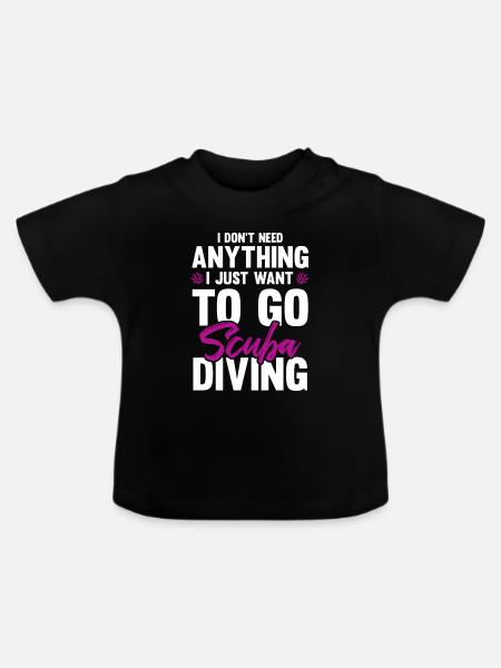 scuba tauchen - Baby Bio-T-Shirt mit Rundhals - Schwarz