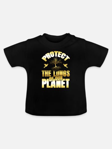 naturschutz umweltschutz - Baby Bio-T-Shirt mit Rundhals - Schwarz