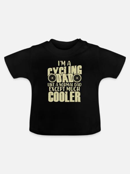 biker dad papa - Baby Bio-T-Shirt mit Rundhals - Schwarz