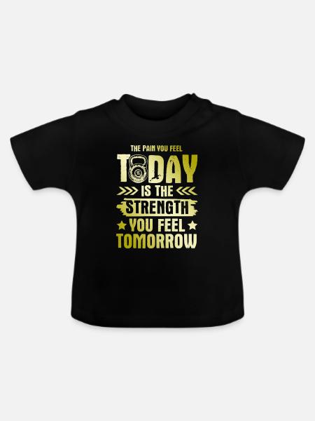 gott niemand gegen uns - Baby Bio-T-Shirt mit Rundhals - Schwarz