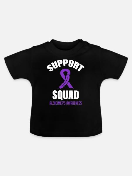 Alzheimer Awareness Squad - Baby Bio-T-Shirt mit Rundhals - Schwarz