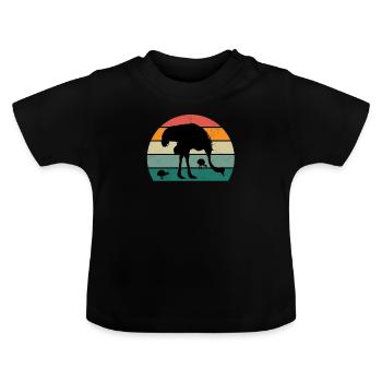 autruches ratites ratite oiseau autruche afrique - T-shirt bio col rond Bébé - noir - Devant