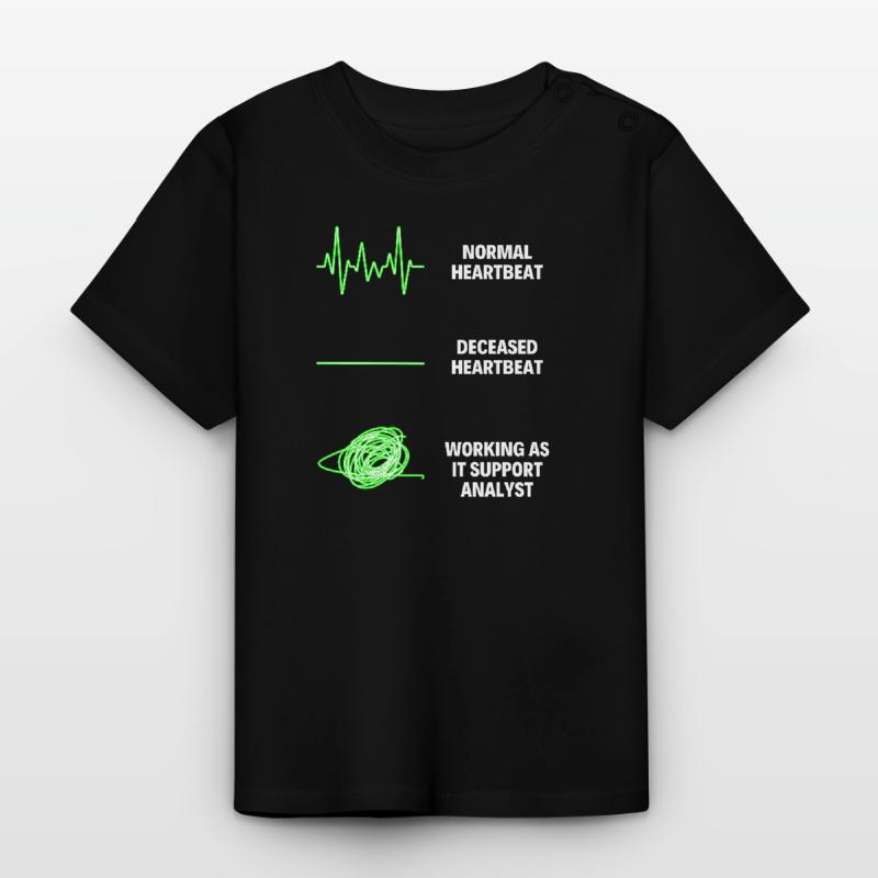 IT Support Analyst Worker IT Computer Baby Bio-T-Shirt mit Rundhals