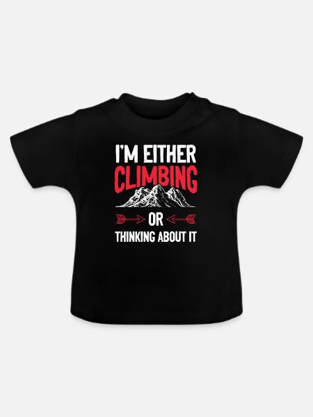 klettern outdoor - Baby Bio-T-Shirt mit Rundhals - Schwarz