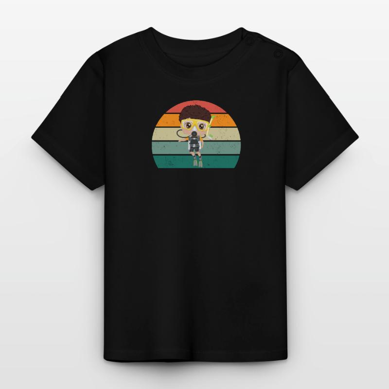 Plongeur Plongée Plongée Oxygène Plongée T-shirt bio col rond Bébé