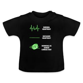 Senior Consultant Professional Worker - Baby Bio-T-Shirt mit Rundhals - Schwarz - Vorne