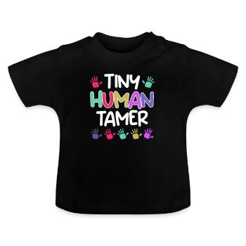 Jardin d’enfants Kinderzähmer Jardin d’enfants Erzieher - T-shirt bio col rond Bébé - noir - Devant