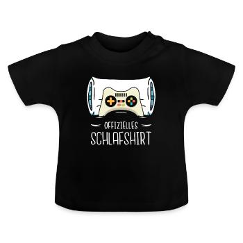 Offizielles Schlafshirt Game Controller Online - Baby Bio-T-Shirt mit Rundhals - Schwarz - Vorne