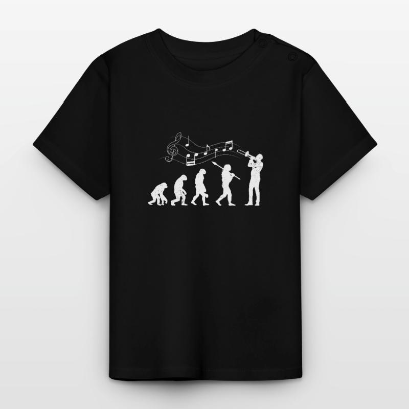 Evolution Trombone I play Trombone Baby Organic T-Shirt with Round Neck