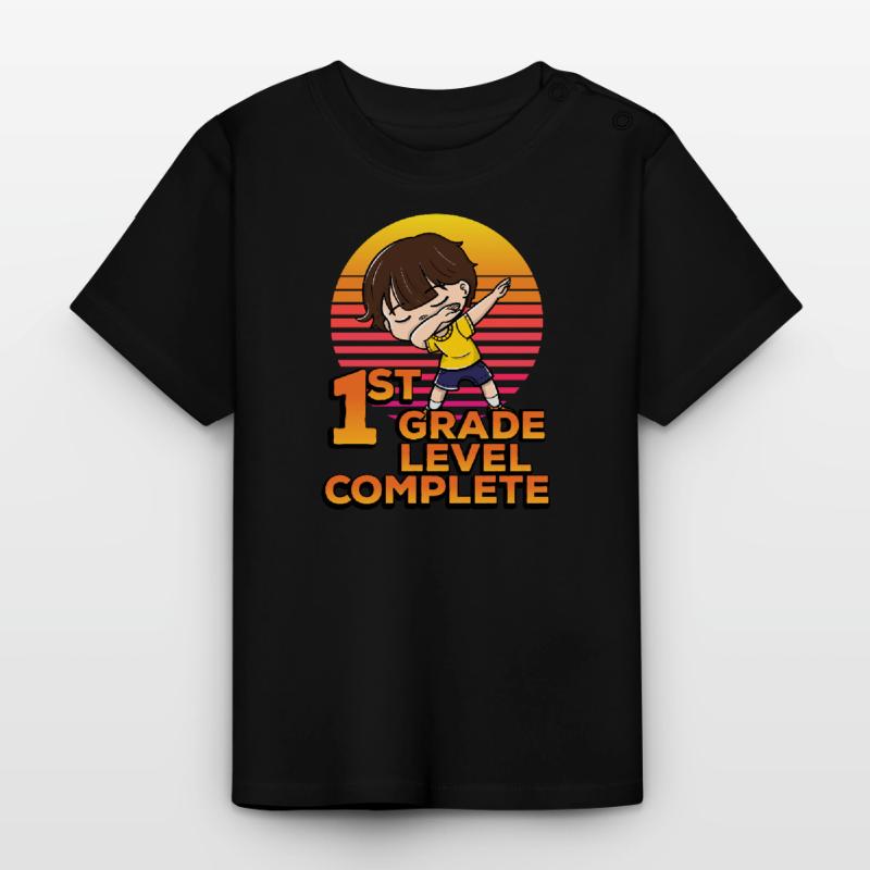 1st grade level completely funny dabping students Baby Organic T-Shirt with Round Neck