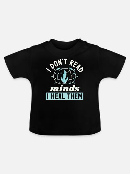 Psychologe - Baby Bio-T-Shirt mit Rundhals - Schwarz