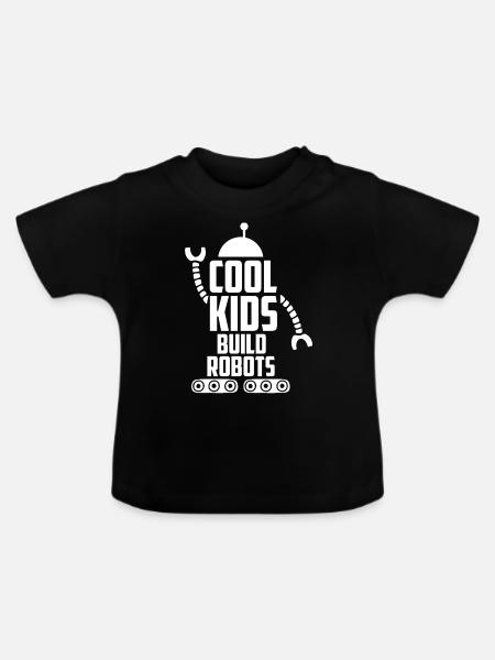 Robotik, Roboterbauer - Baby Bio-T-Shirt mit Rundhals - Schwarz
