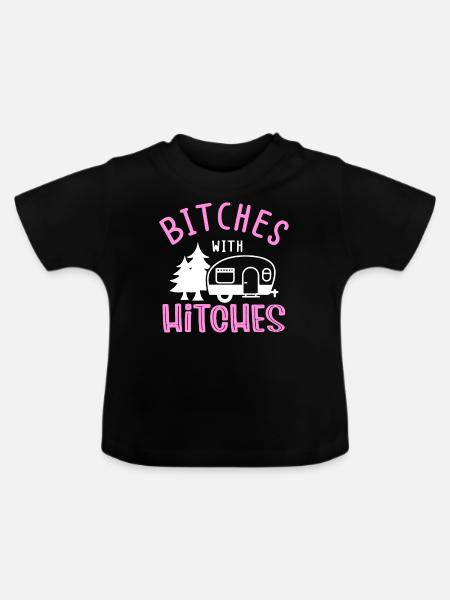 Wohnmobil-Camping - Baby Bio-T-Shirt mit Rundhals - Schwarz