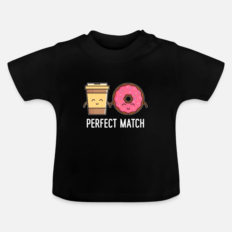 Vous me complétez parfaitement match Saint-Valentin - T-shirt bio col rond Bébé - noir