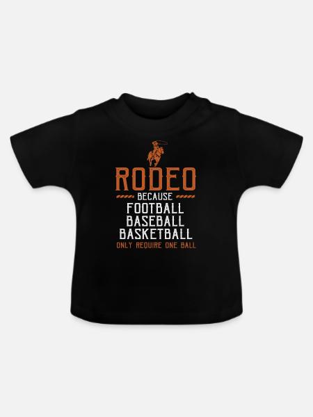 Rodeo, Westliches Reiten - Baby Bio-T-Shirt mit Rundhals - Schwarz