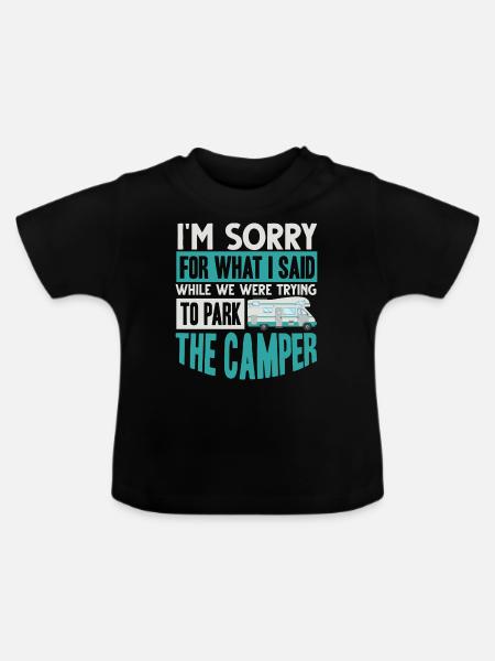 Wohnmobil, Wohnmobil, Wohnmobilcamping - Baby Bio-T-Shirt mit Rundhals - Schwarz