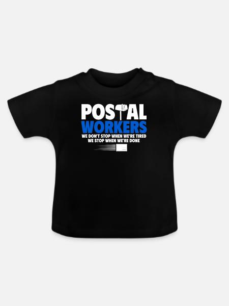 Postarbeiter, Post Mann - Baby Bio-T-Shirt mit Rundhals - Schwarz