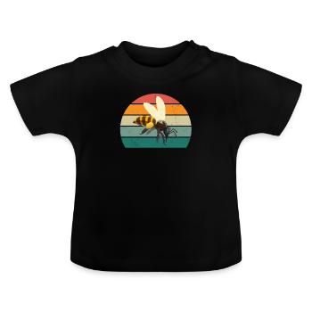Insekt Krabbeln Fliegen Flügel Ameisen Insekten - Baby Bio-T-Shirt mit Rundhals - Schwarz - Vorne