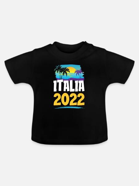 Italia 2023 - Baby Bio-T-Shirt mit Rundhals - Schwarz