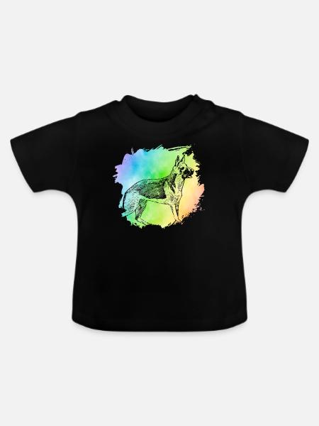Deutscher Schäferhund - Baby Bio-T-Shirt mit Rundhals - Schwarz