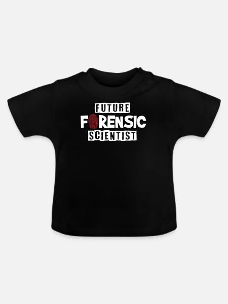 Forensiker Kostüm - Baby Bio-T-Shirt mit Rundhals - Schwarz