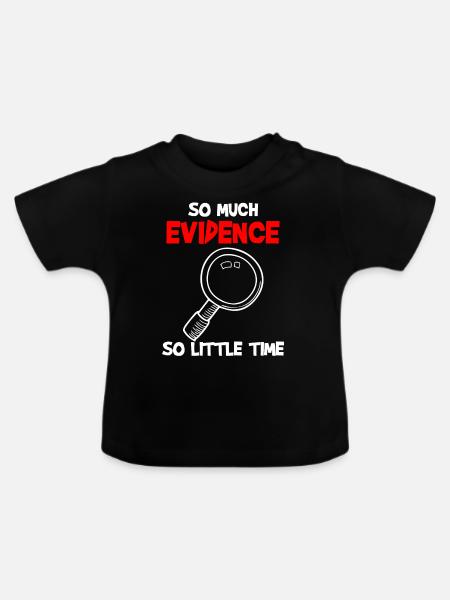 Forensiker Kostüm - Baby Bio-T-Shirt mit Rundhals - Schwarz