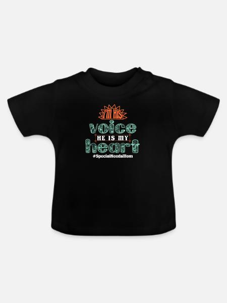 Inklusion Awareness Vielfalt handicap - Baby Bio-T-Shirt mit Rundhals - Schwarz