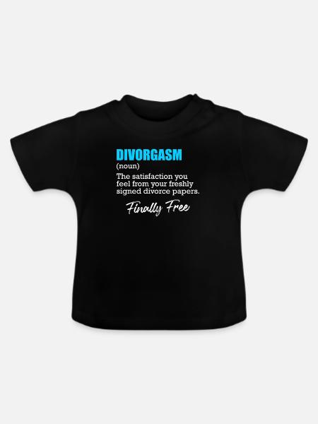 Scheidungsparty Finally Divorced Scheidung - Baby Bio-T-Shirt mit Rundhals - Schwarz