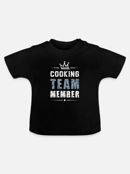 Cooking Team - Baby Bio-T-Shirt mit Rundhals - Schwarz