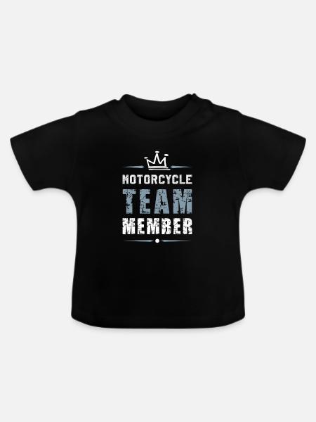 Motorcycle Team - Baby Bio-T-Shirt mit Rundhals - Schwarz