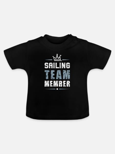 Sailing Team - Baby Bio-T-Shirt mit Rundhals - Schwarz