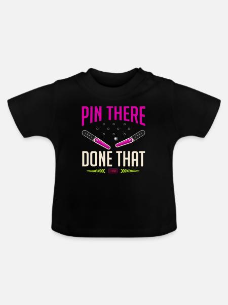 Flipper-Arcade-Spieler - Baby Bio-T-Shirt mit Rundhals - Schwarz