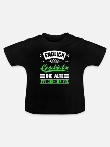 Endlich geschieden Scheidungsparty Scheidung - Baby Bio-T-Shirt mit Rundhals - Schwarz