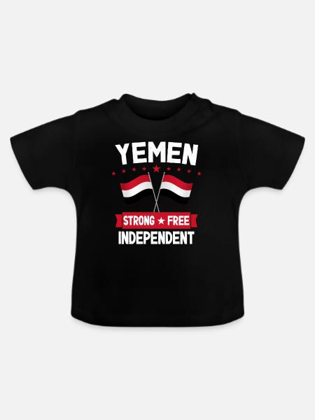 Jemen - Baby Bio-T-Shirt mit Rundhals - Schwarz