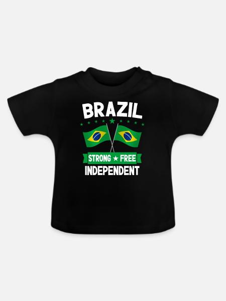 Brasilien - Baby Bio-T-Shirt mit Rundhals - Schwarz