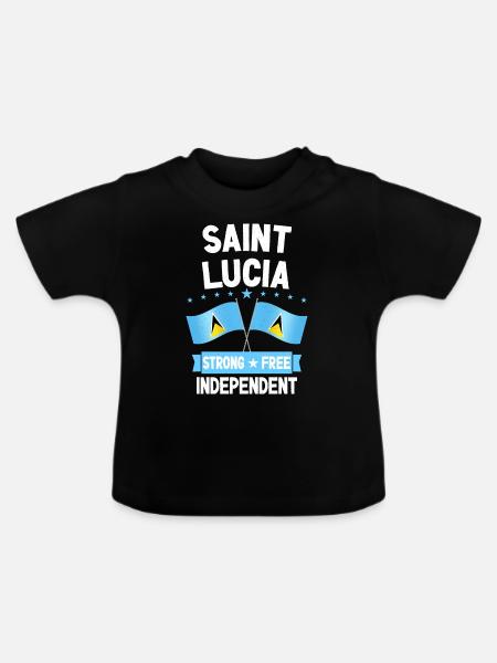 St. Lucia - Baby Bio-T-Shirt mit Rundhals - Schwarz